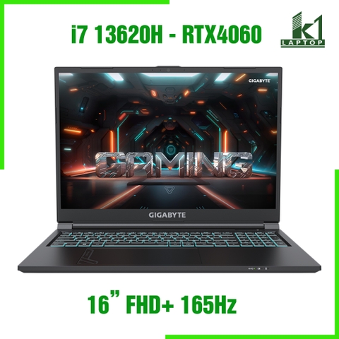 Laptop Gaming Gigabyte G6 KF - Core i7 13620H RAM 16GB SSD 512GB RTX4060 16inch FHD+ 165Hz