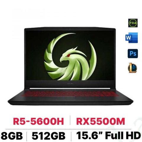 [Laptop Gaming cũ] MSI Bravo 15 B5DD - AMD Ryzen 5 5600H RAM 16GB RX5500M FHD 15.6 inch 144Hz