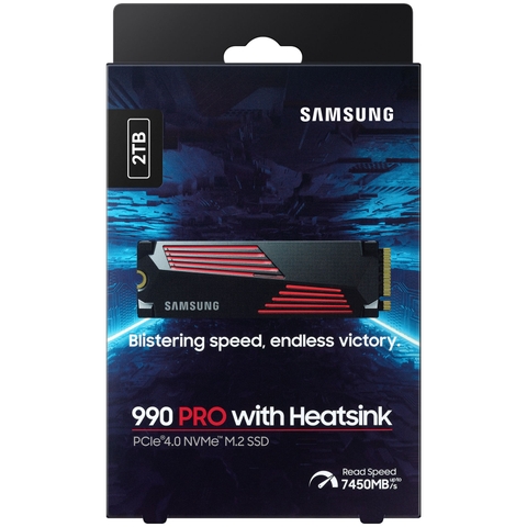 Ổ cứng SSD M2-PCIe 2TB Samsung 990 PRO (kèm tản nhiệt - Chuyên game PlayStation PS5)