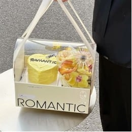 Hộp mica 2 ngăn nắp vòm Romantic