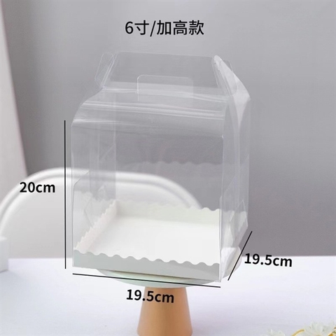 Hộp mica quai xách đế sóng