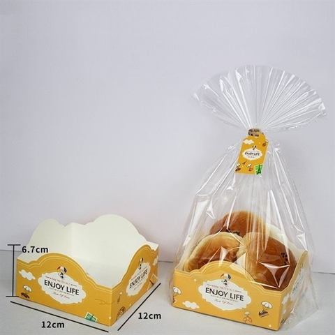 Túi nilon đế vuông thành thấp 12x12x6.7cm