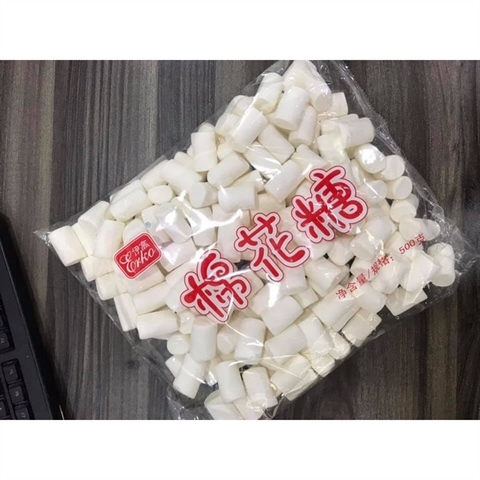 Kẹo Marsh Mallow trắng ERKO 500gr (Hạt nhỏ) - Có đường