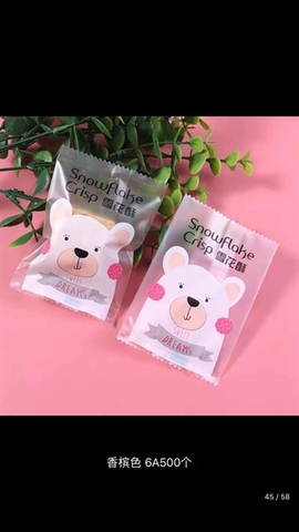 Túi bánh trong gấu trắng SnowFlakeCrisp