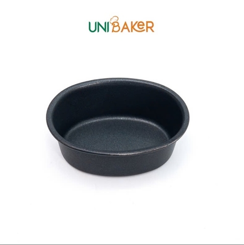 MK04 - Khuôn oval nhôm phủ chống dính Unibaker MK04 đen
