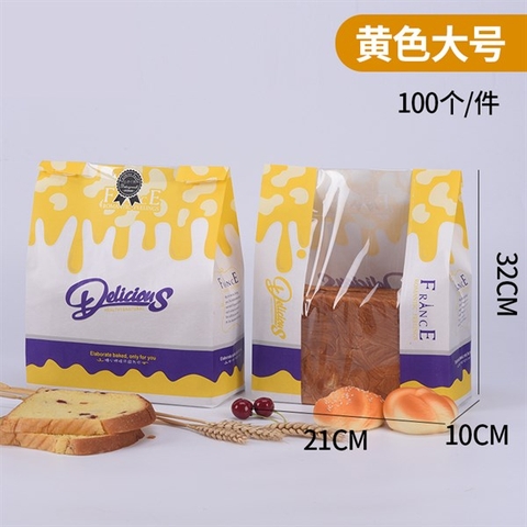 Túi bánh mỳ vàng DELICIOUS FRANCE ngang