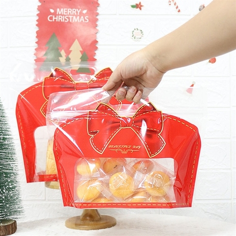 Túi zip nơ đỏ