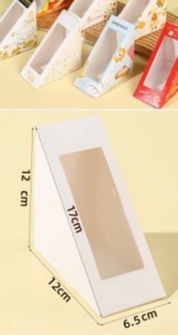 Hộp giấy trắng đựng bánh Sandwich T2000