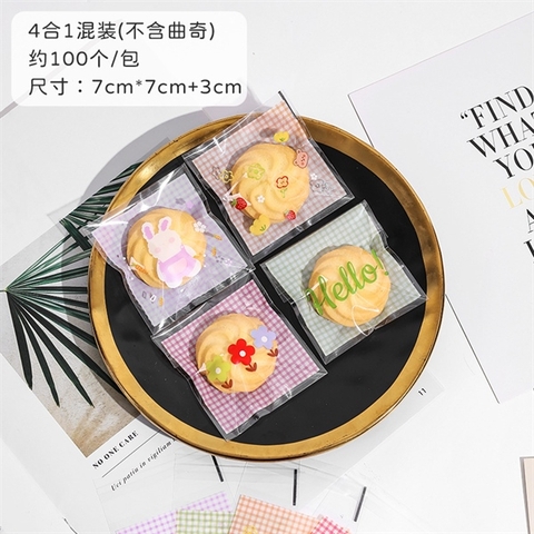 Túi cookie 7x7x3cm (nhiều mẫu)