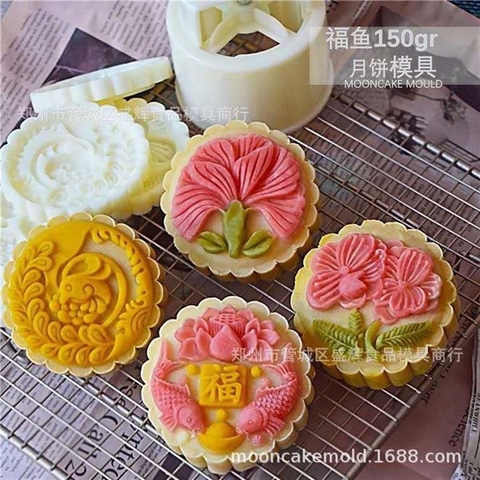 2020 Khuôn TT 4 tròn hoa phượng cá mẫu 6-150 gr