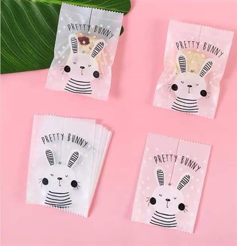 Túi kẹo CN thỏ trắng trong 7*10cm