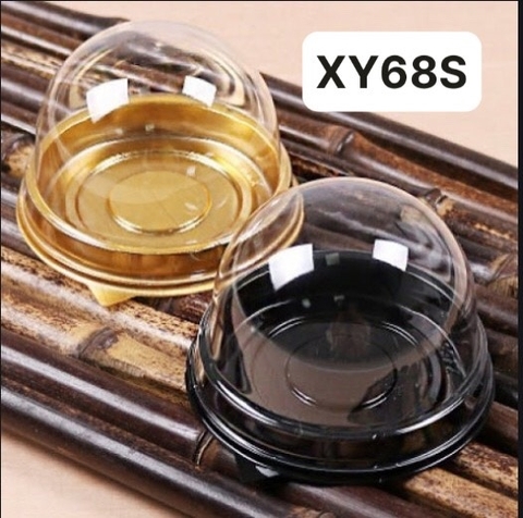 Hộp nhựa nắp tròn XY68 đế đen (thùng 2400)