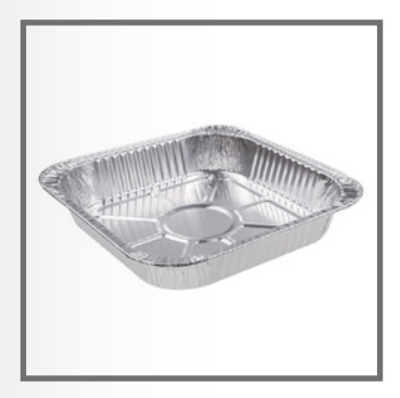 Khay bạc vuông không nắp 900ml 20.5*3.9 cm