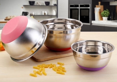 Tô trộn silicon 26 cm đáy xanh dương