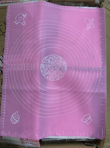 Tấm nhào bột silicon 40*50cm - Hồng