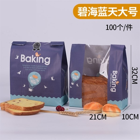 Túi bánh mỳ ngang Xanh dương