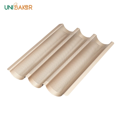 Khay bánh mì chống dính 3 sóng Unibaker MB158