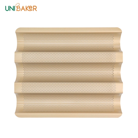 Khay bánh mỳ chống dính 3 sóng nhỏ Unibaker MB157