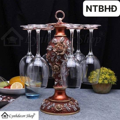 Kệ treo ly giả cổ NTBHĐ treo được 6ly