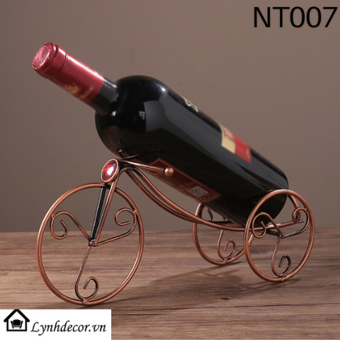 Kệ Xe Đạp Để Rượu Vang LynhDecor Màu Đồng NT007
