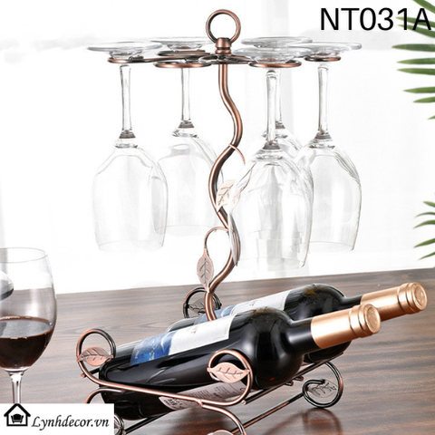 Giá Treo Ly Và Để Chai Rượu Vang LynhDecor Loại 6 Ly NT031A