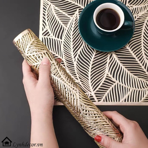 Tấm lót bàn ăn, miếng lót bàn ăn CN6: chữ nhật, tinh tế, sang trọng, đa năng sử dụng, chất liệu PPC cao cấp, dễ vệ sinh.