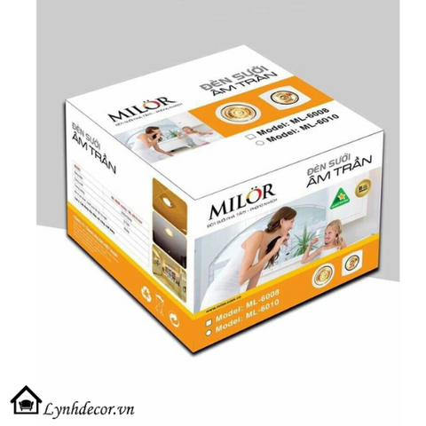 Đèn sưởi âm trần 1 bóng Milor ML-6008/6010