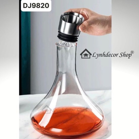 Bình Decanter Phale cao cấp, có nắp Lọc cặn rượu DJ9820