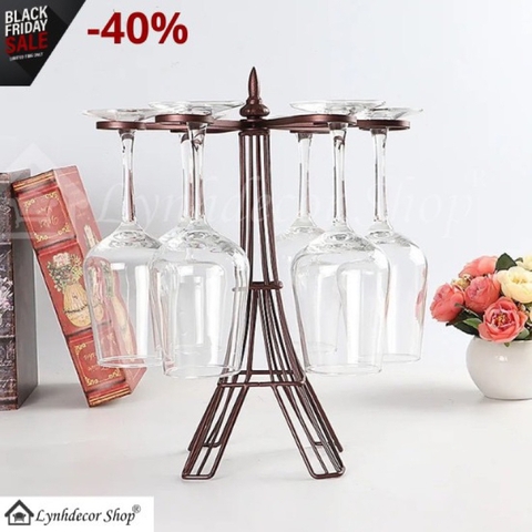 Giá treo ly rượu vang, hình tháp năng động hiện đại NT428