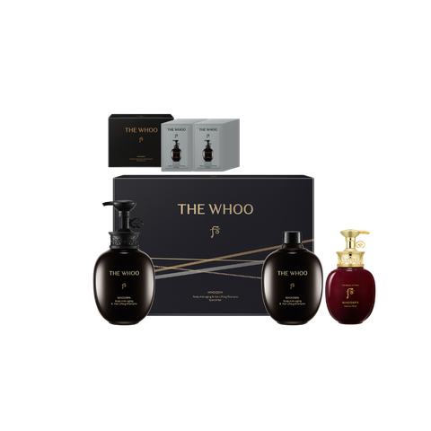 Bộ Sữa Tắm Và Dưỡng Cơ Thể Whoo Spa Scalp Aging Lift Shampoo Set