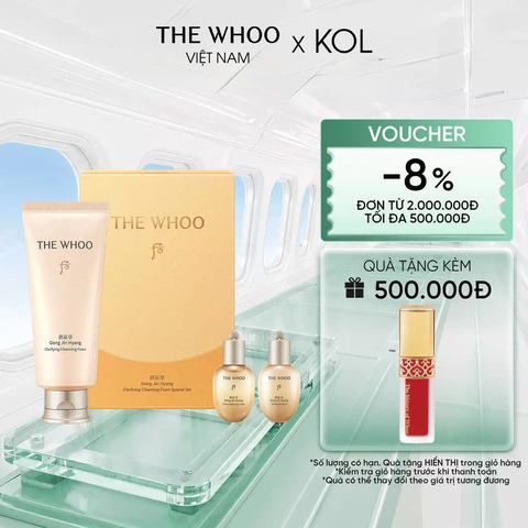 [KOL x The Whoo] Bộ Sữa rửa mặt Whoo Gongjinhyang Clarifying Facial Foam Cleanser Special Set