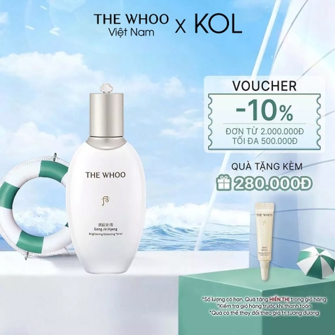 [KOL x The Whoo] Nước cân bằng Whoo dưỡng trắng Gongjinhyang Seol Radiant White Balancer