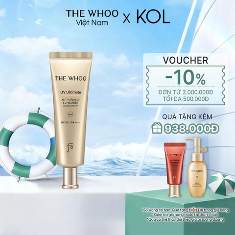 [KOL x The Whoo] Kem chống nắng Whoo Vàng Anti Wrinkle Sunscreen NAD Power