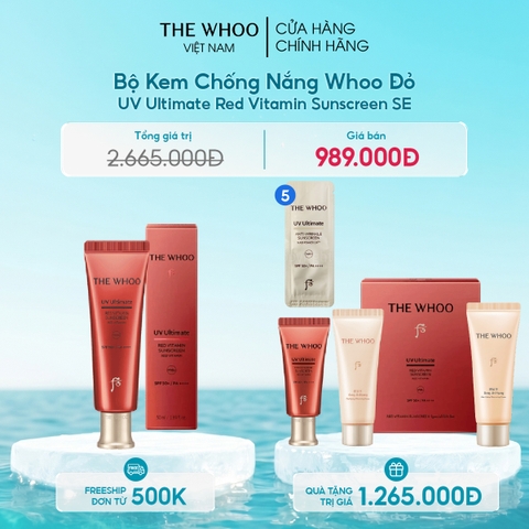 Bộ Kem Chống Nắng Whoo Đỏ UV Ultimate Red Vitamin Sunscreen SE