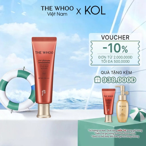 [KOL x The Whoo] Kem Chống Nắng Whoo Đỏ UV Ultimate Red Vitamin Sunscreen SE 25ml