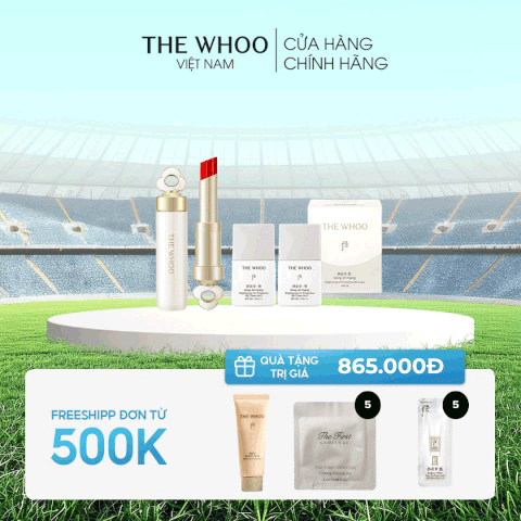 Bộ Son Dưỡng Môi Đông Y Whoo Mi Glow Lip Balm Set Bloom Red