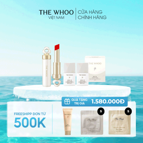 Bộ Son Dưỡng Môi Đông Y Whoo Mi Glow Lip Balm Set Bloom Red