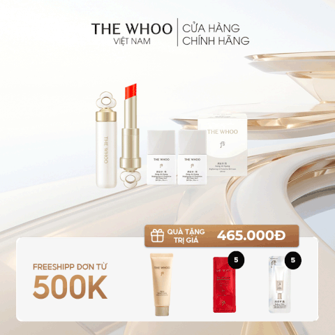 Bộ Son Dưỡng Môi Đông Y Whoo Mi Glow Lip Balm Set Peony Coral
