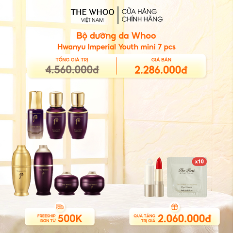 Bộ dưỡng da Whoo Hwanyu Imperial Youth mini 7 pcs