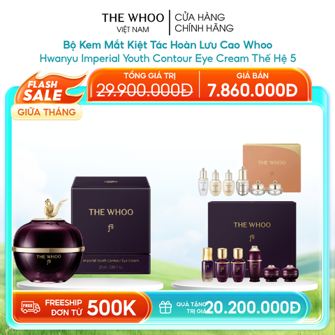 Bộ Kem Mắt Kiệt Tác Hoàn Lưu Cao Whoo Hwanyu Imperial Youth Contour Eye Cream Thế Hệ 5