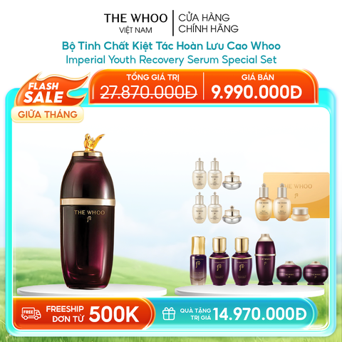 Bộ Tinh Chất Kiệt Tác Hoàn Lưu Cao Whoo Imperial Youth Recovery Serum Special Set