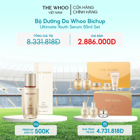 Bộ Dưỡng Da Whoo Bichup Ultimate Youth Serum 50ml Set