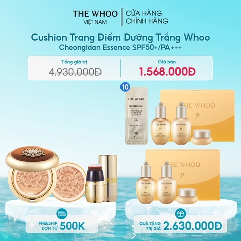 Cushion Trang Điểm Dưỡng Trắng Whoo Cheongidan Essence SPF50+/PA+++