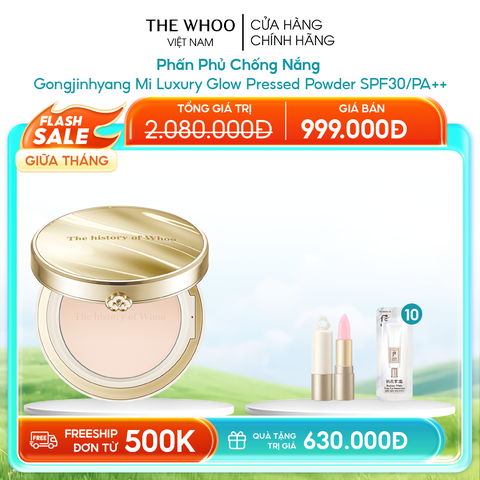 Phấn Phủ Chống Nắng Gongjinhyang Mi Luxury Glow Pressed Powder SPF30/PA++