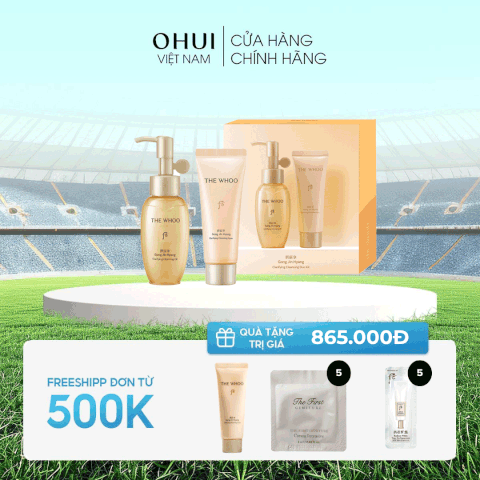 Bộ Làm Sạch Whoo Gongjinhyang Clarifying Cleansing Duo Kit