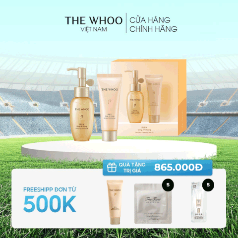 Bộ Làm Sạch Whoo Gongjinhyang Clarifying Cleansing Duo Kit