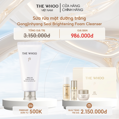 Sữa rửa mặt dưỡng trắng Gongjinhyang Seol Brightening Foam Cleanser