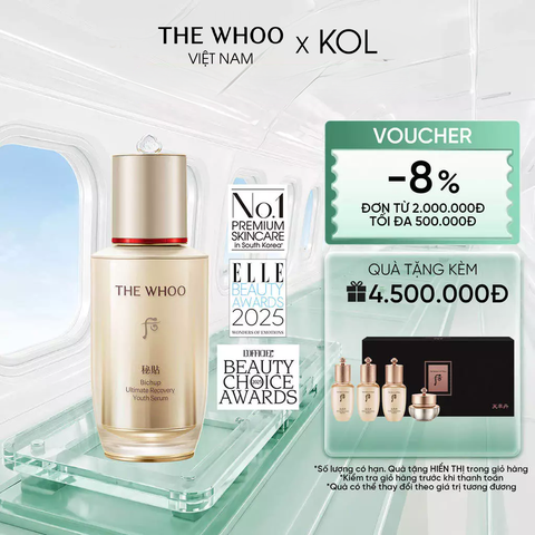 [KOL x The Whoo] Tinh chất tự sinh Whoo Bichup Ultimate Recovery Youth Serum thế hệ 4