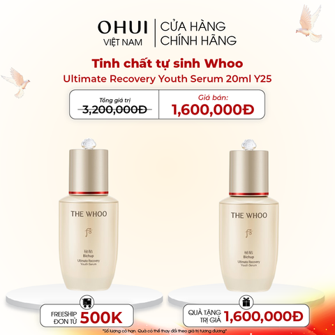 Tinh chất tự sinh Whoo Bichup Ultimate Recovery Youth Serum 20ml Y25