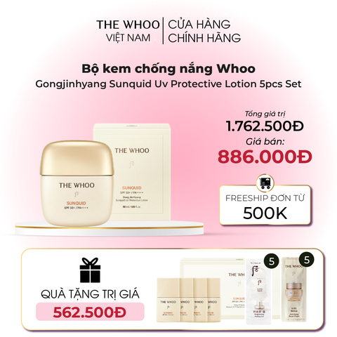 Bộ kem chống nắng Whoo Gongjinhyang Sunquid Uv Protective Lotion